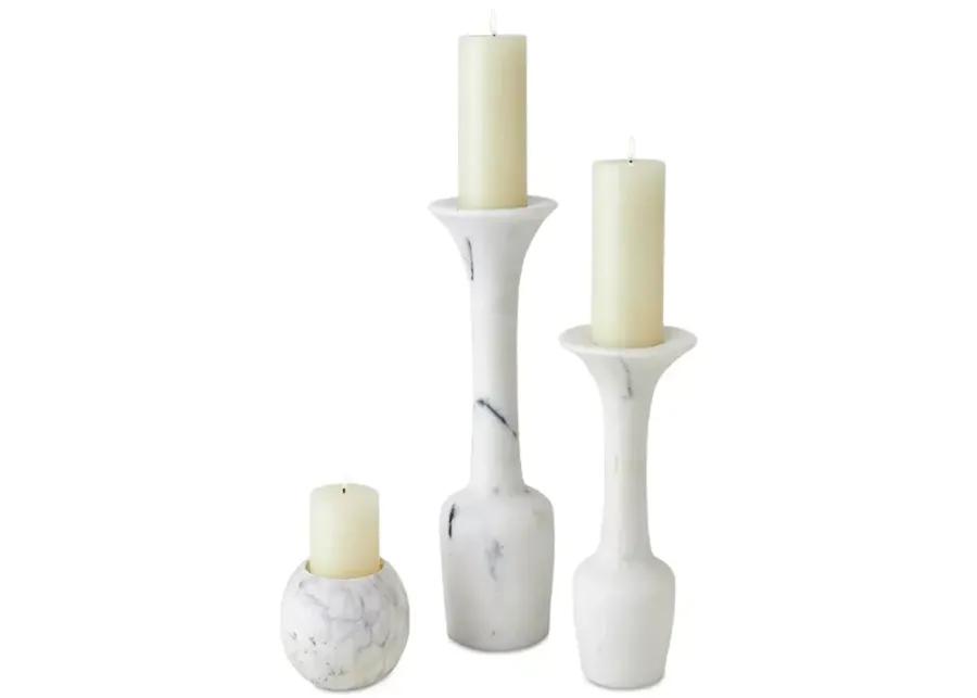 Global Views Calyx Marble Candle Holder