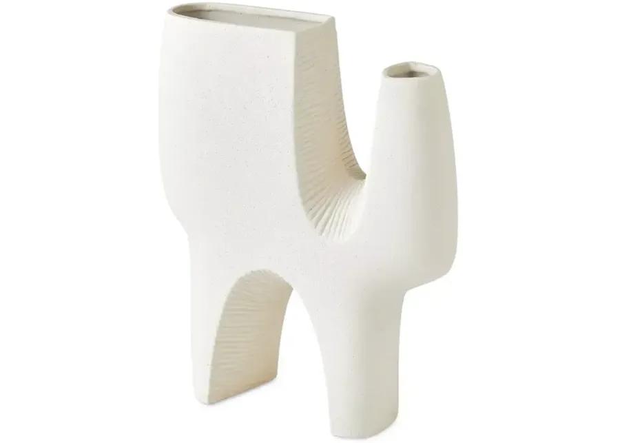 Global Views Cassel Vase in Matte White, Large