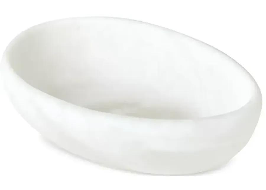 Global Views Oblique Bowl in White, Large