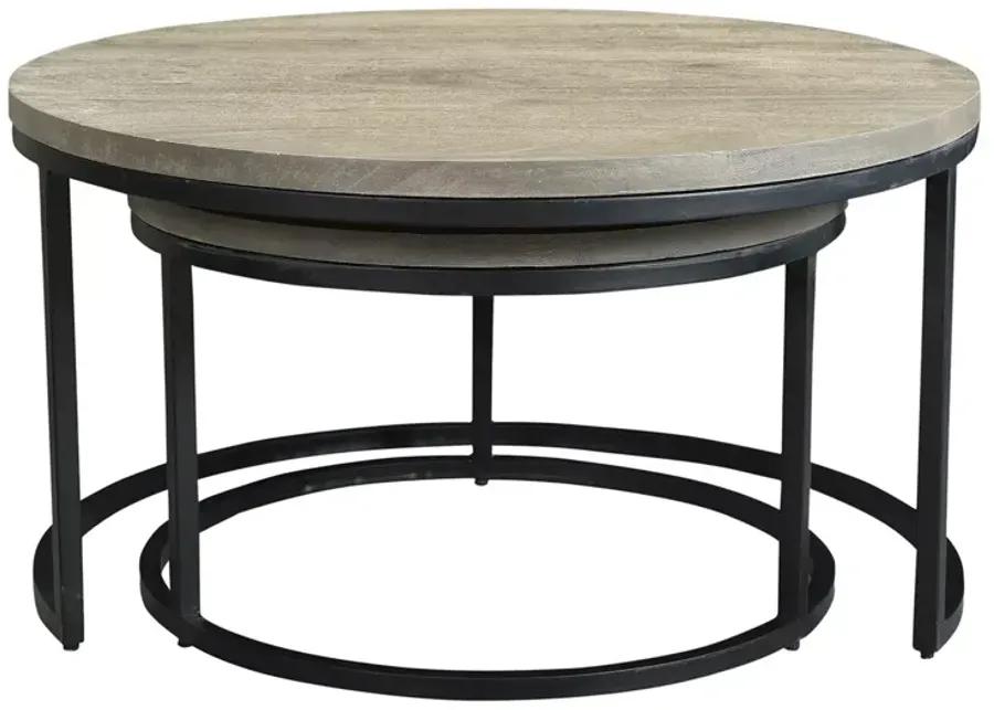 Drey Round Nesting Coffee Tables, Set of 2