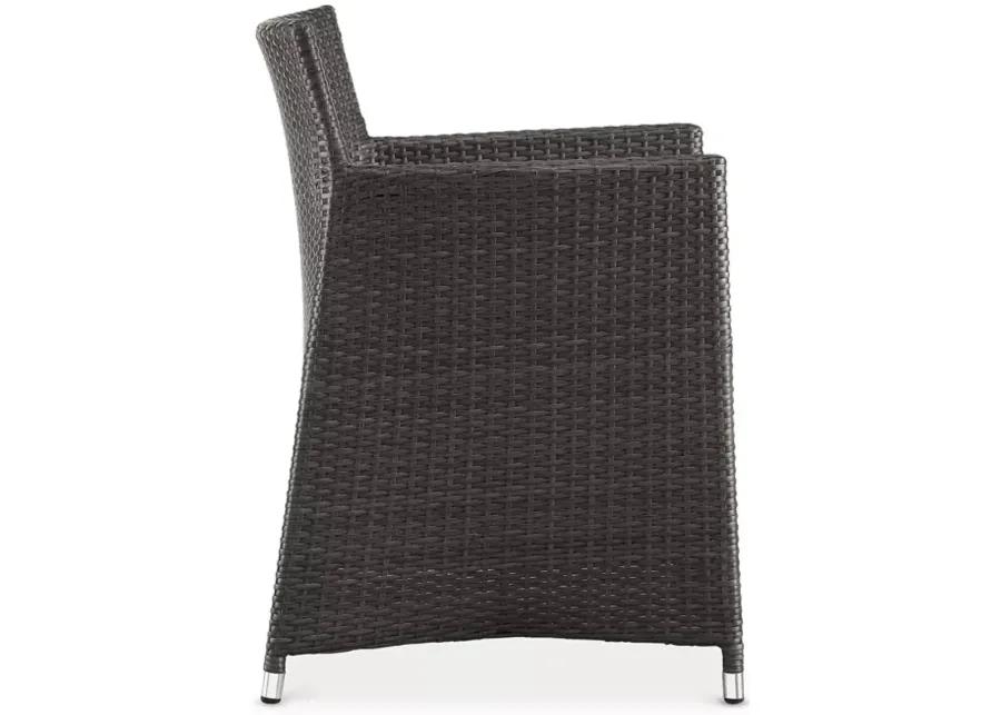 Modway Junction Outdoor Patio Rattan Dining Armchairs, Set of 2