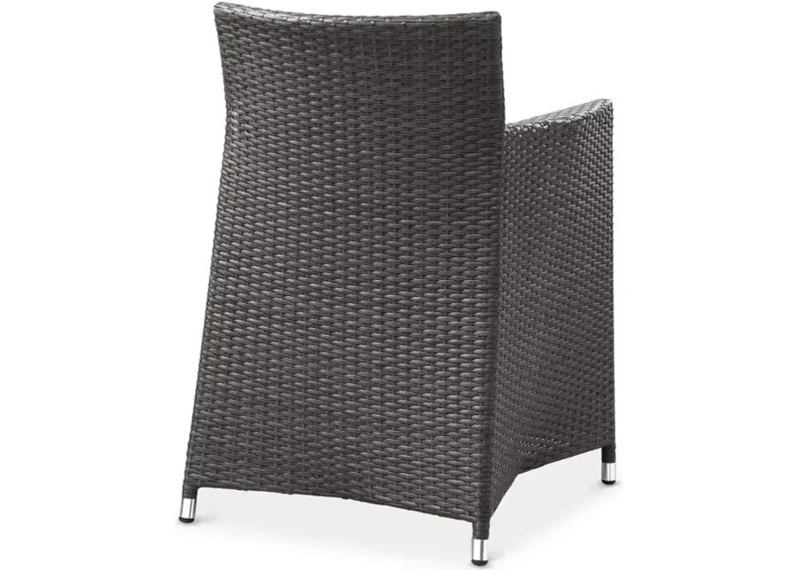 Modway Junction Outdoor Patio Rattan Dining Armchairs, Set of 2