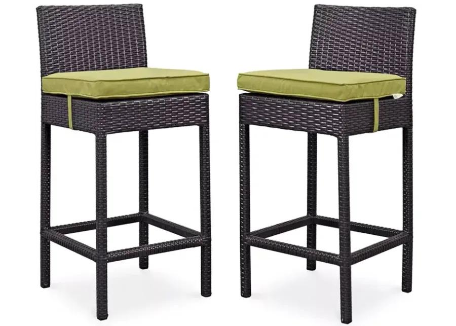 Modway Lift Outdoor Patio Rattan Bar Stools, Set of 2