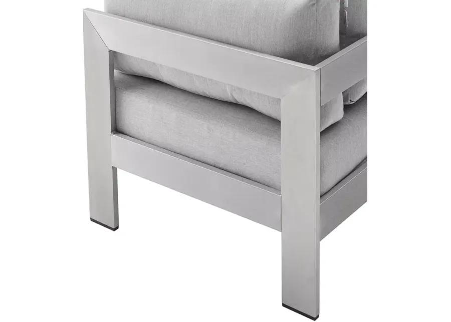 Modway Shore SunbrellaÂ® Fabric Aluminum Outdoor Patio Corner Sofa