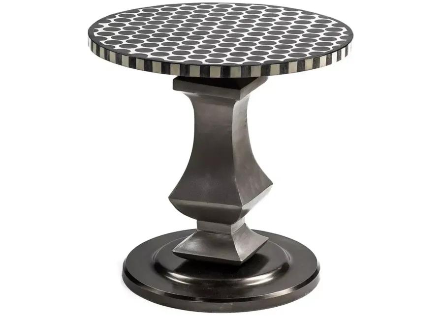 Mackenzie-Childs Spot On Accent Table, Black