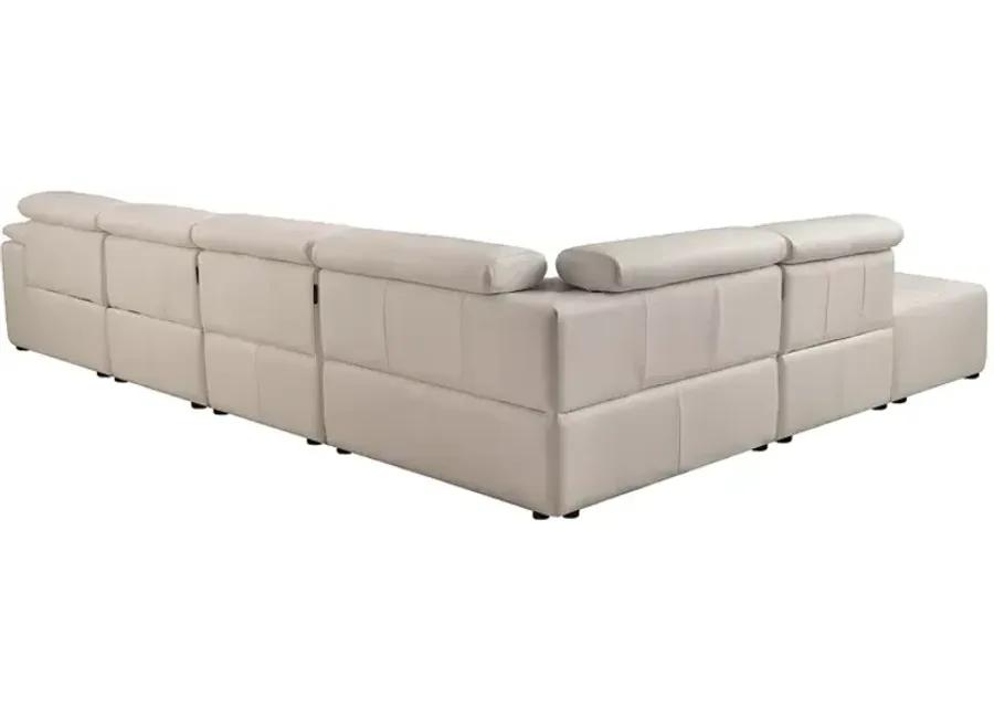 Chateau d'Ax Nuvola 6 Piece Power Leather Sectional Sofa