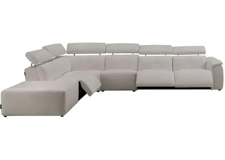 Chateau d'Ax Nuvola 6 Piece Power Leather Sectional Sofa