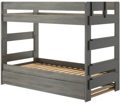 Rugged Driftwood Youth Bunk Bed with Trundle