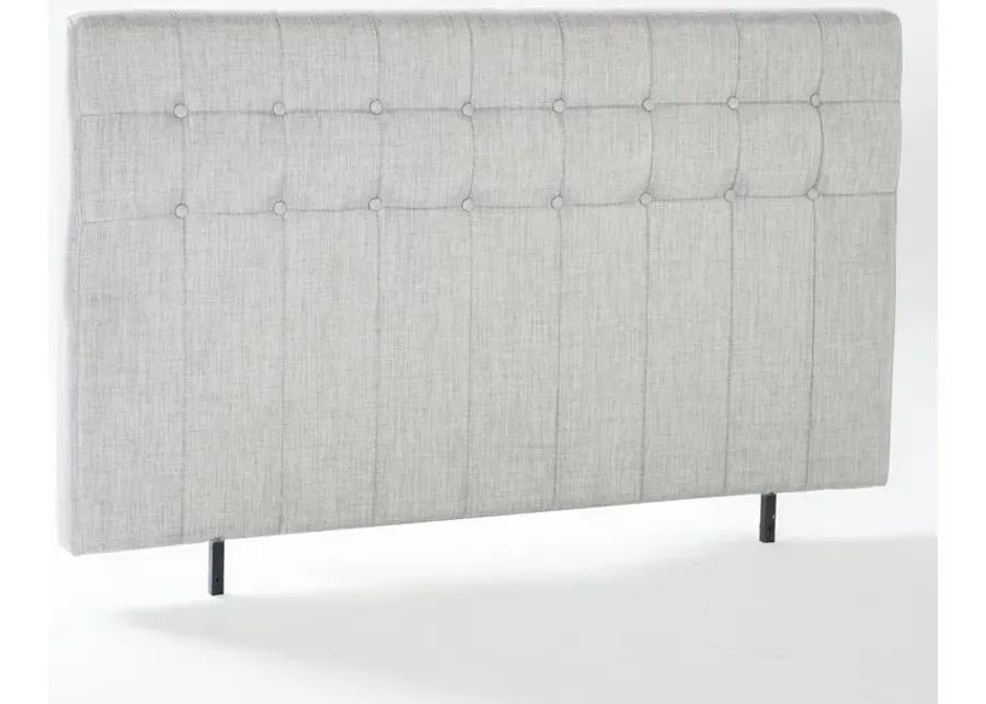 Stratton Light Gray Upholstered Bed