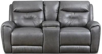 True Grit Zero Gravity Power Headrest Reclining Console Loveseat