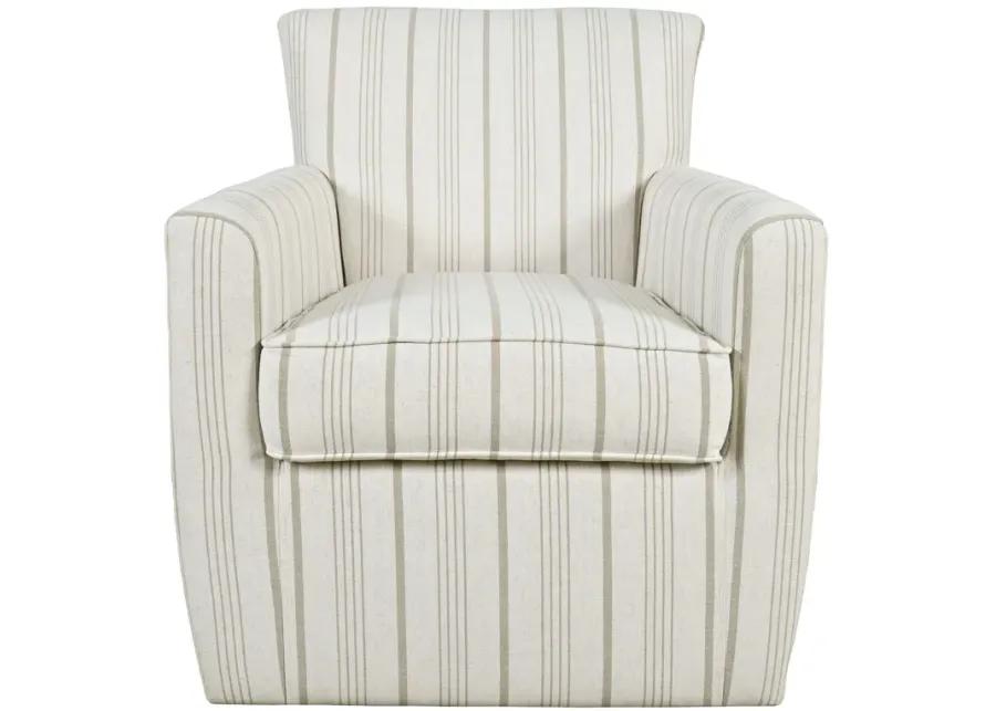 Blakely Beige Stripe Accent Chair