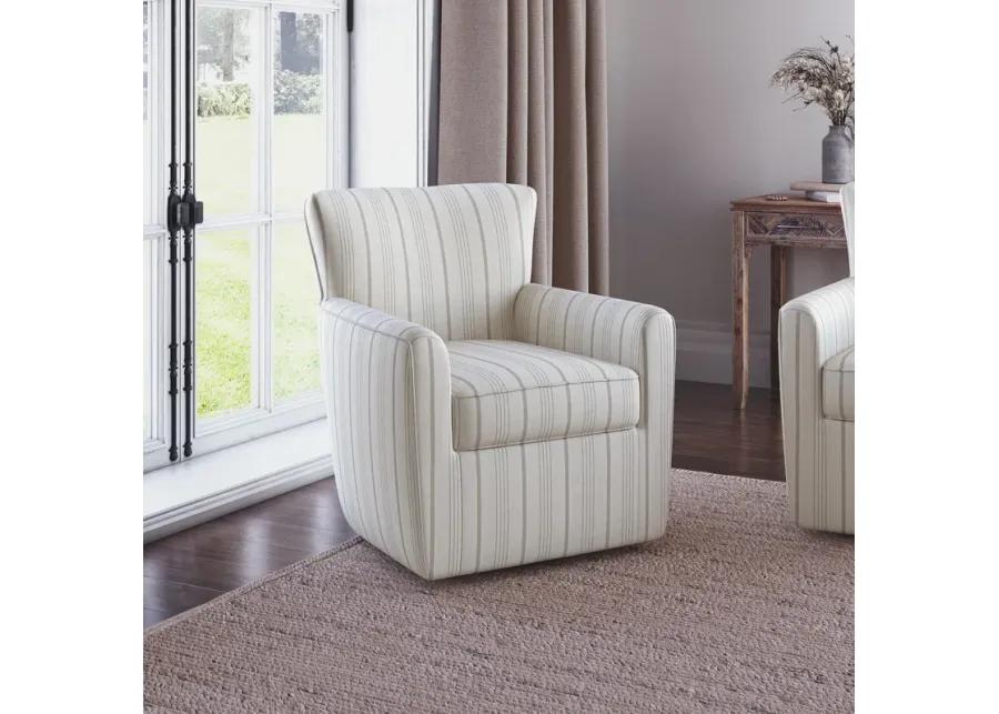 Blakely Beige Stripe Accent Chair