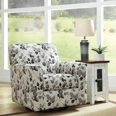 Abney Platinum Swivel Accent Chair