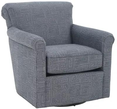 Sunbrella Navy Swivel Chair