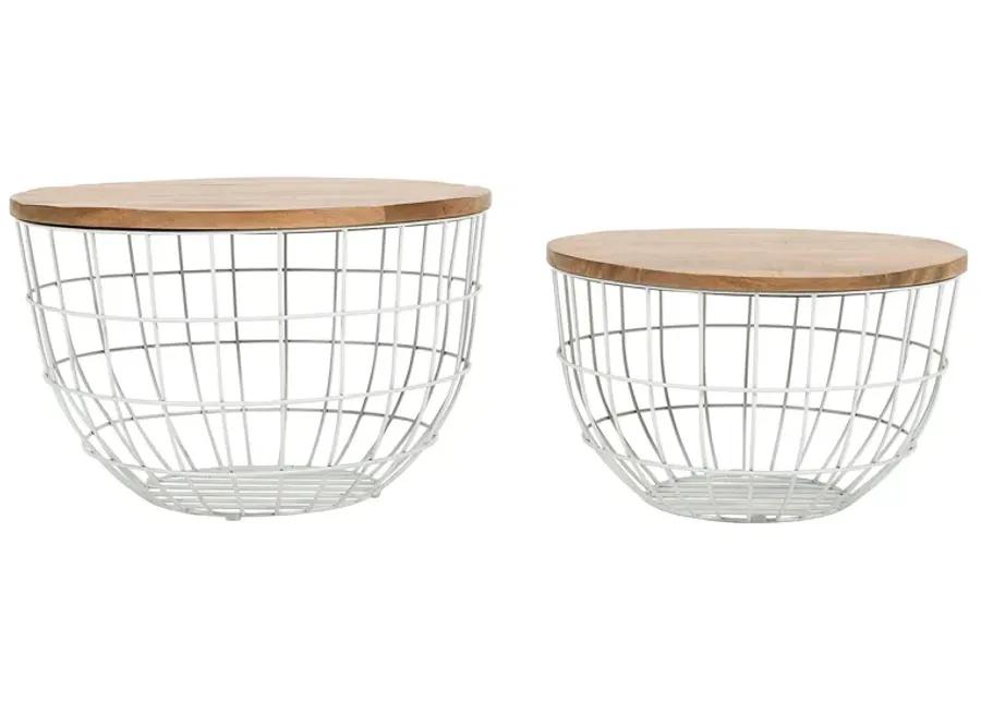 Rondo White Nesting Cocktail Tables