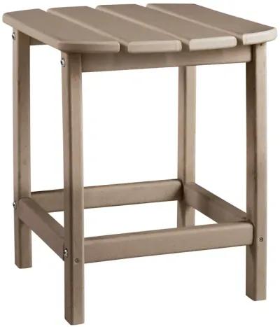 Grayish Brown Outdoor Chairside Table