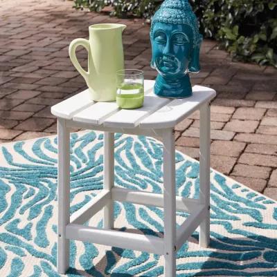 White Outdoor Chairside Table