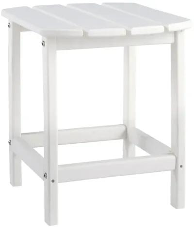 White Outdoor Chairside Table