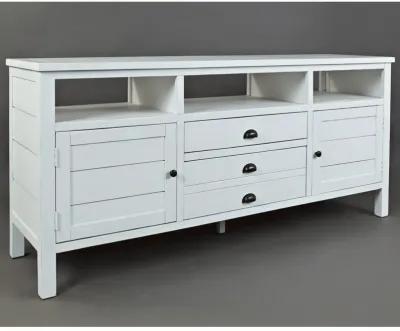 Seaside Weathered White 70 Inch Media Unit