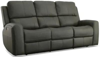 Linden Zero Gravity Power Headrest Reclining Sofa with Power Lumbar