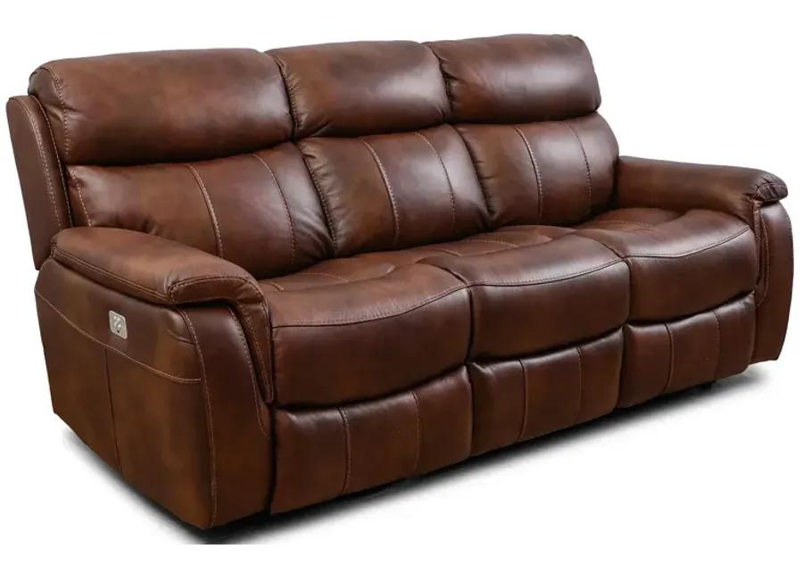 Brandon Light Brown Power Headrest Reclining Sofa