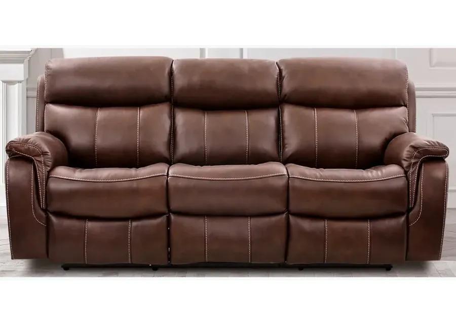 Brandon Light Brown Power Headrest Reclining Sofa