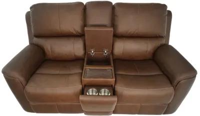 Henry Zero Gravity Power Headrest Reclining Console Loveseat with Power Lumbar