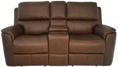 Henry Zero Gravity Power Headrest Reclining Console Loveseat with Power Lumbar