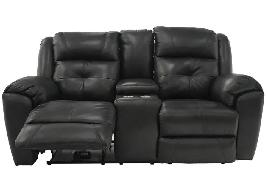 Vista Power Headrest Reclining Console Loveseat