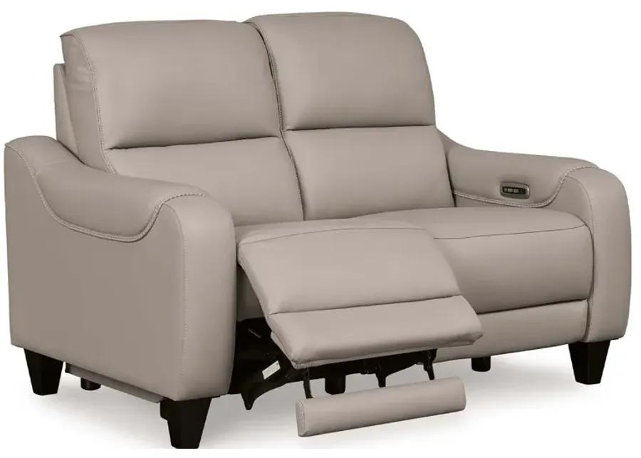 Mercomatic Gray Power Headrest Reclining Loveseat