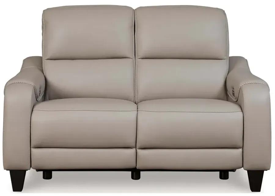 Mercomatic Gray Power Headrest Reclining Loveseat