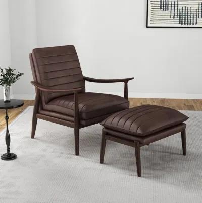 Ethan Brown Accent Leather Chair