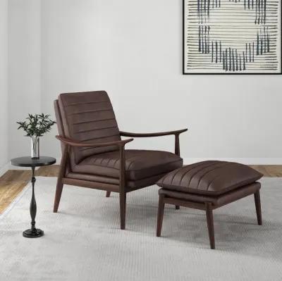 Ethan Brown Accent Leather Chair