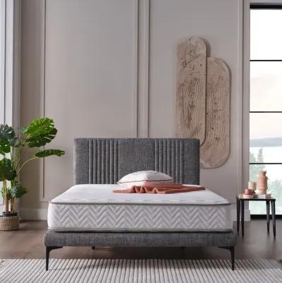 Sidney Grey King Upholstered Platform Bed