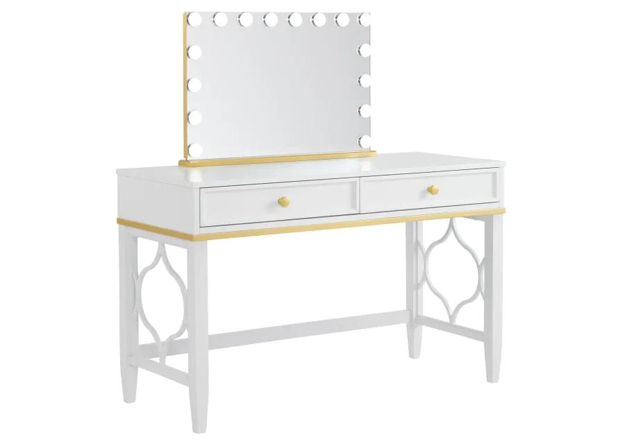 Emma White Youth Vanity, Stool and Mirror