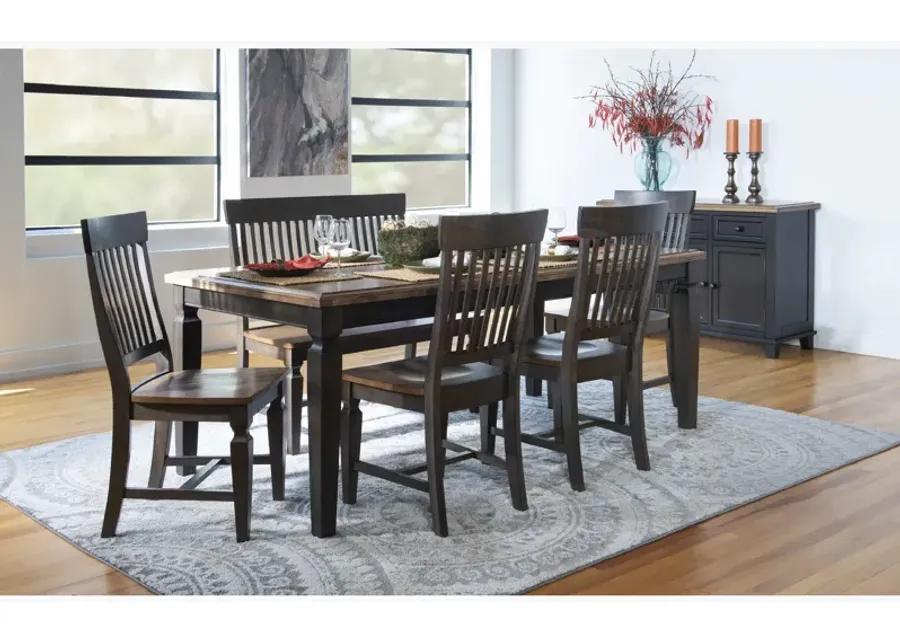 Vista Hickory/Coal Extension Dining Table