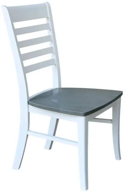 Cosmopolitan Heather Gray/White Roma Side Chair