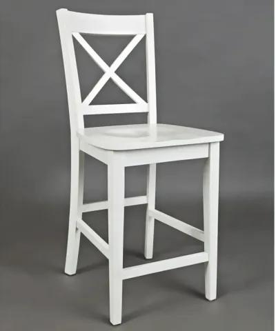 Simplicity Paperwhite X-Back Counter Stool