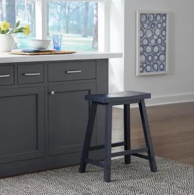 Creations Navy Backless Stool