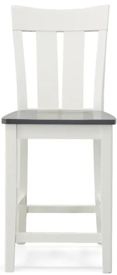 Cosmopolitan Heather Gray/White Ava Stool