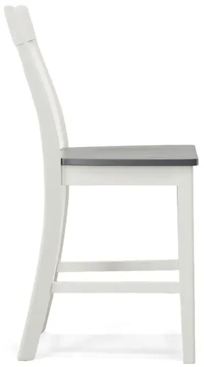 Cosmopolitan Heather Gray/White Ava Stool