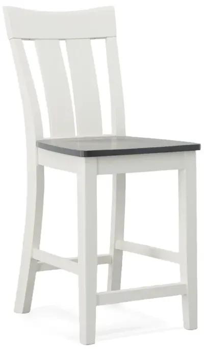 Cosmopolitan Heather Gray/White Ava Stool