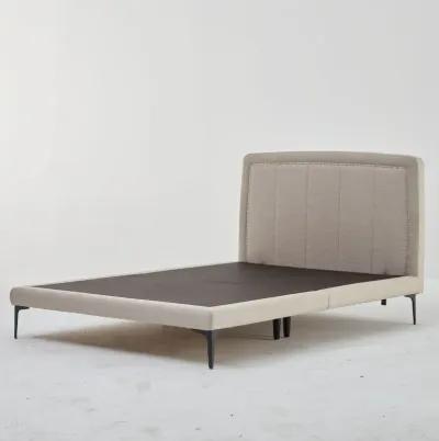 Spencer Cream Upholstered Platform Bed