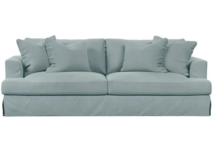 Newport Light Blue Slipcover Sofa