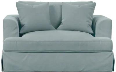 Newport Light Blue Slipcover Chair