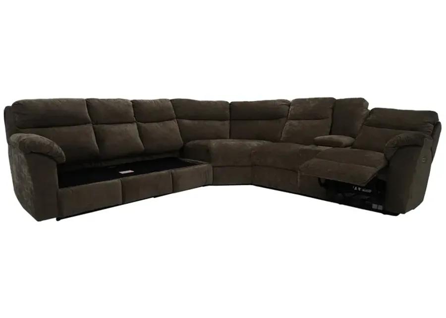 Medford 3 Piece Zero Gravity Power Headrest Reclining Sleeper Sectional with Power Lumbar