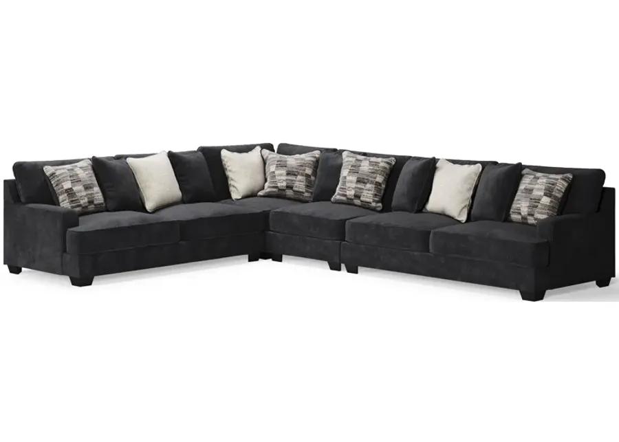 Rawcliffe Charcoal 4 Piece Sectional