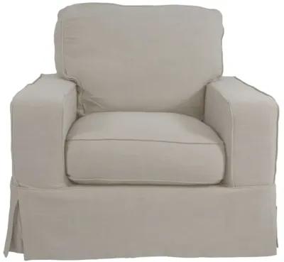 Americana Slipcover Gray Chair