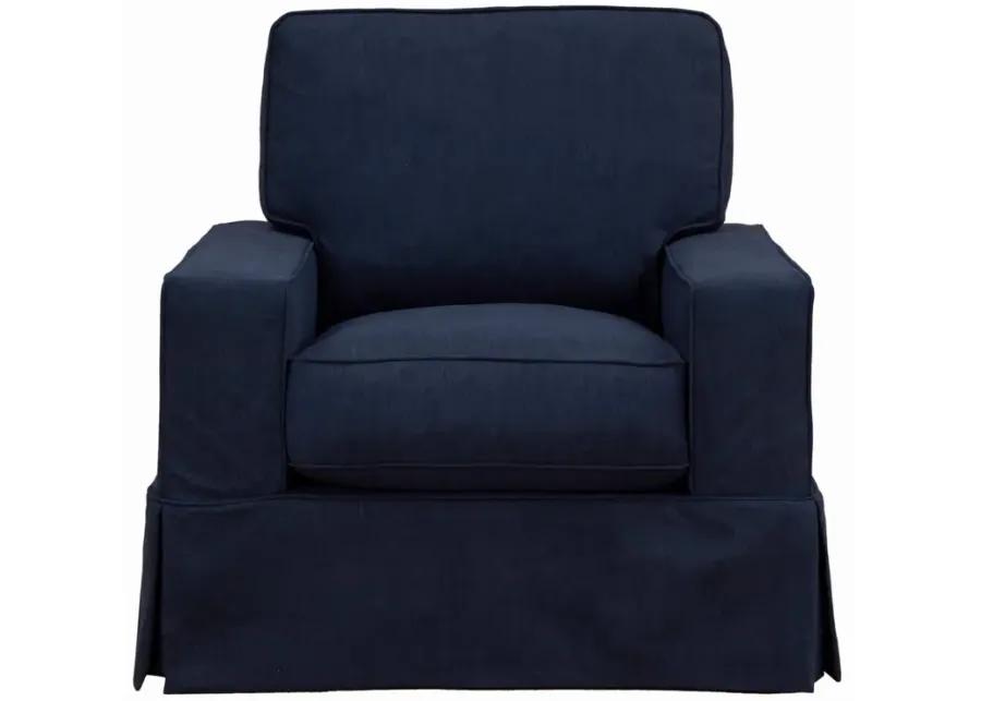 Americana Navy Slipcover Chair