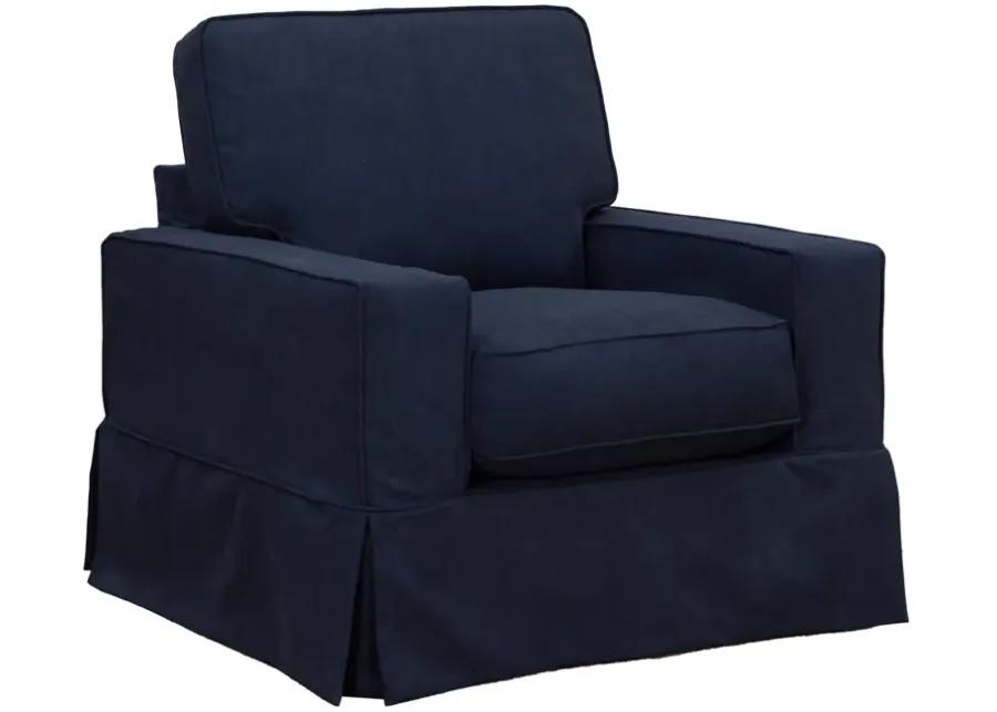 Americana Navy Slipcover Chair